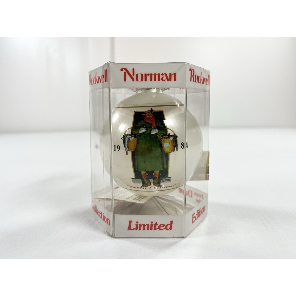 Vintage 1984 Norman Rockwell Christmas Bounty Ornament Dave Grossman 10th New 53